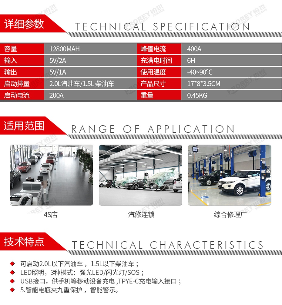 GW-170010104-啟尚 Q1S(九防智能夾）應急啟動電源帶充氣-2